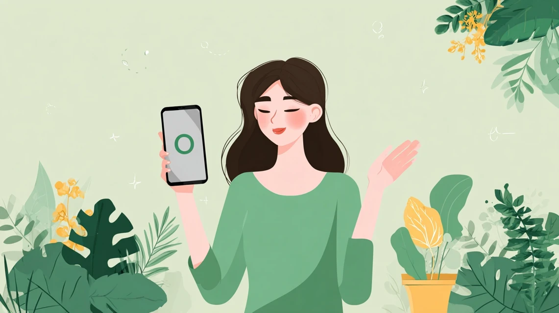 周辺温泉と比較する女性
