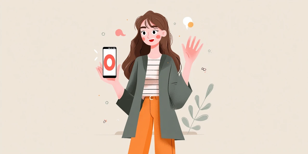 スマホでTOTOPA電子チケット画面を確認する女性
