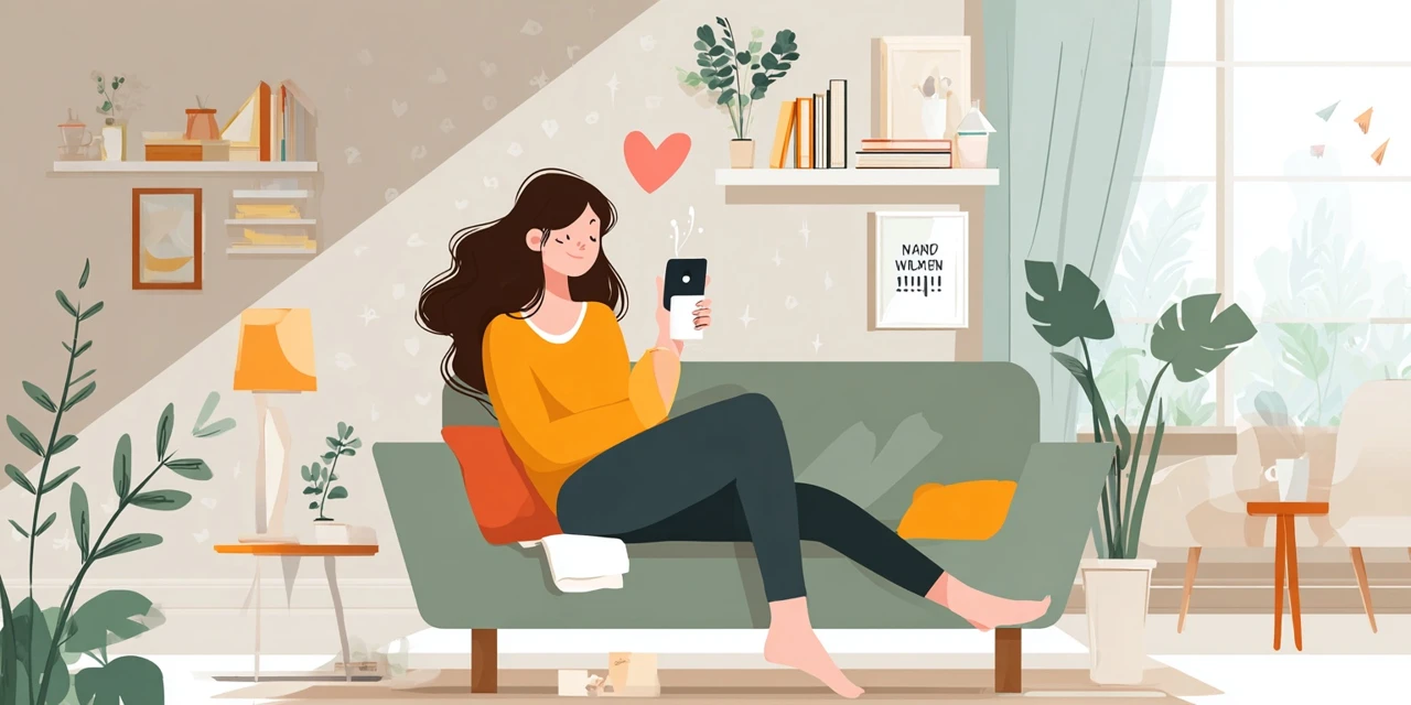 ドコモ機種変更クーポン入手方法を確認する女性
