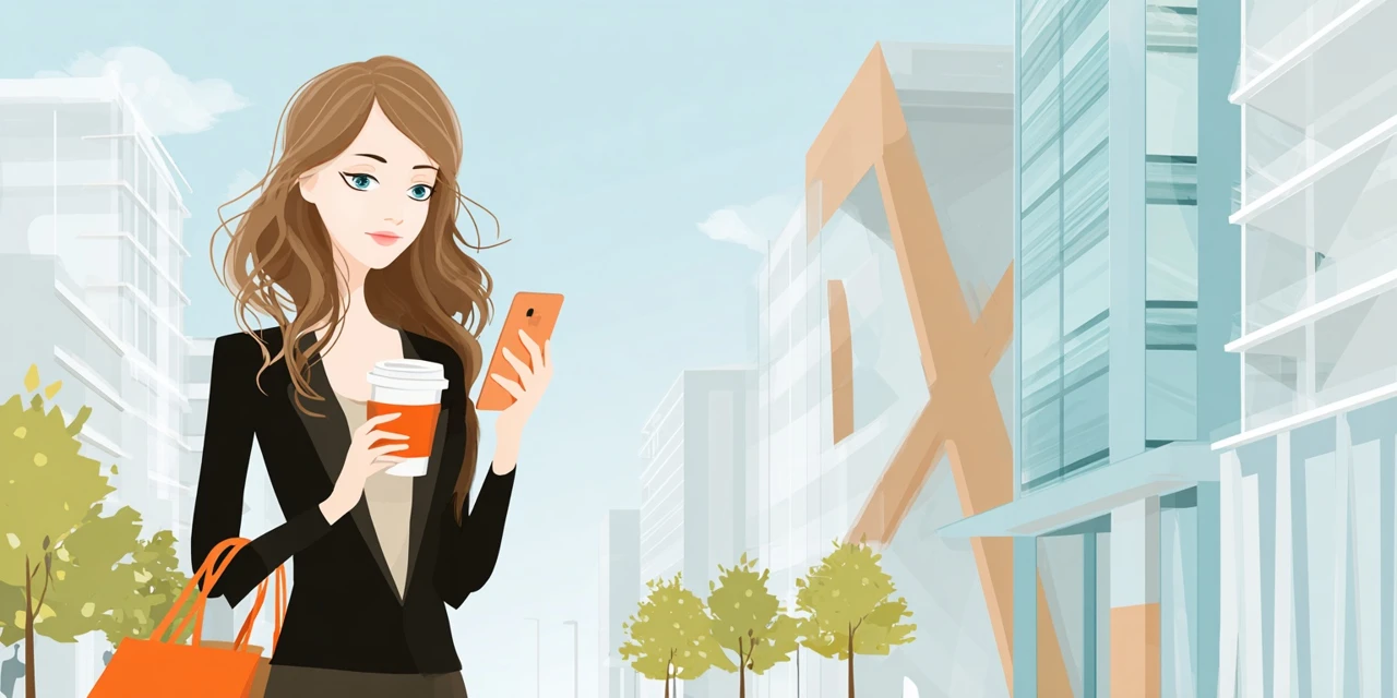 LINEでフーア熱海キャンペーンを見る女性
