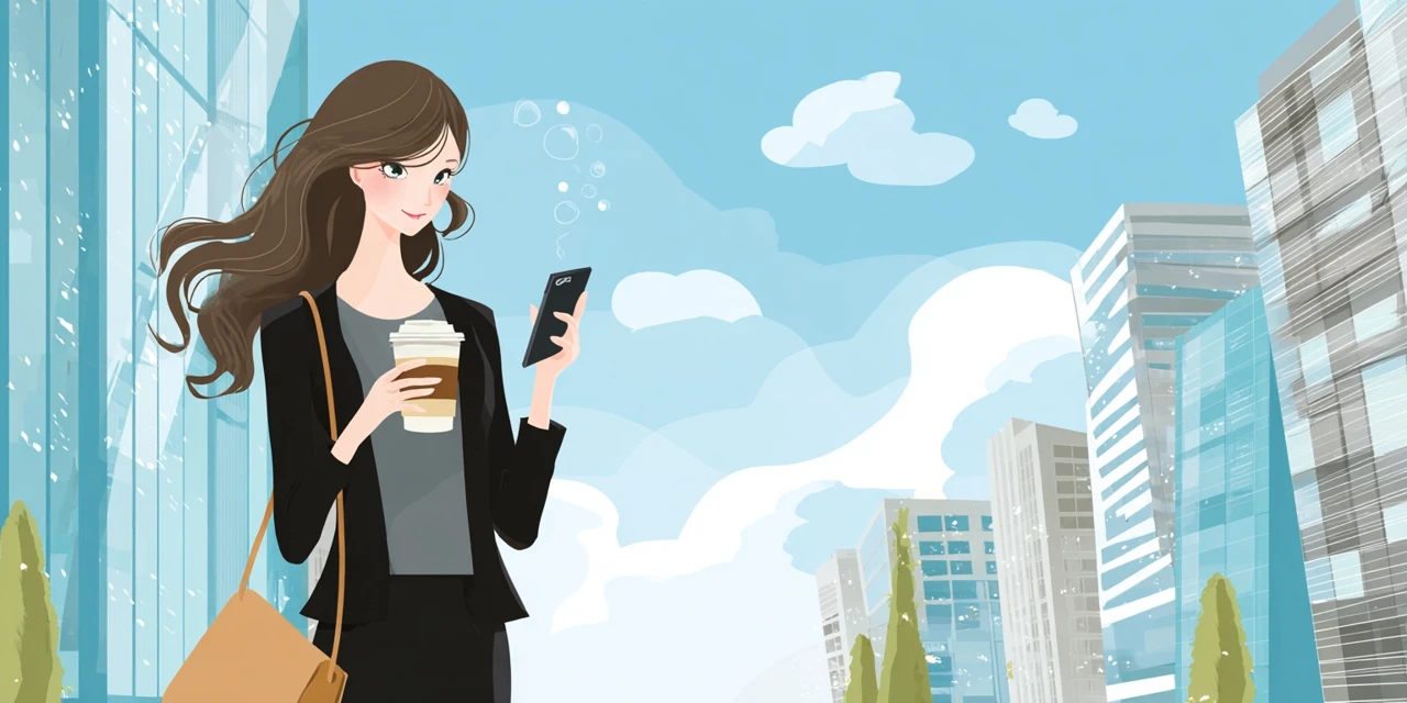 エネオスLINEクーポン注意点を確認する女性
