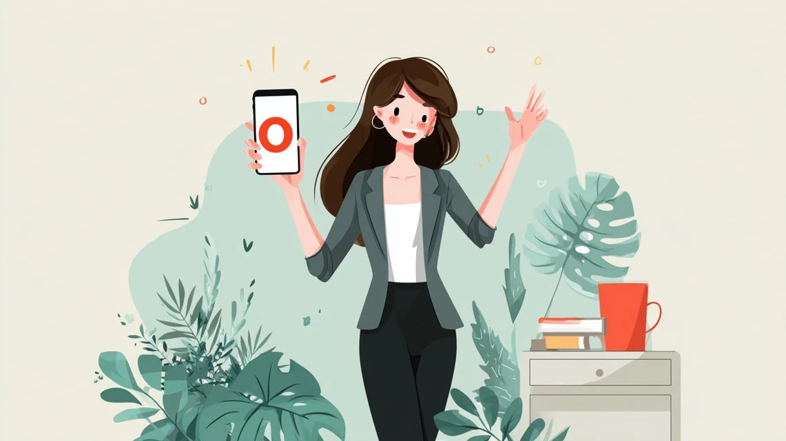 日帰り料金と割引差額を見る女性
