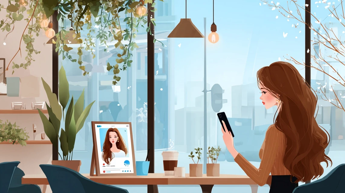 クーポンが使えない理由を確認する女性
