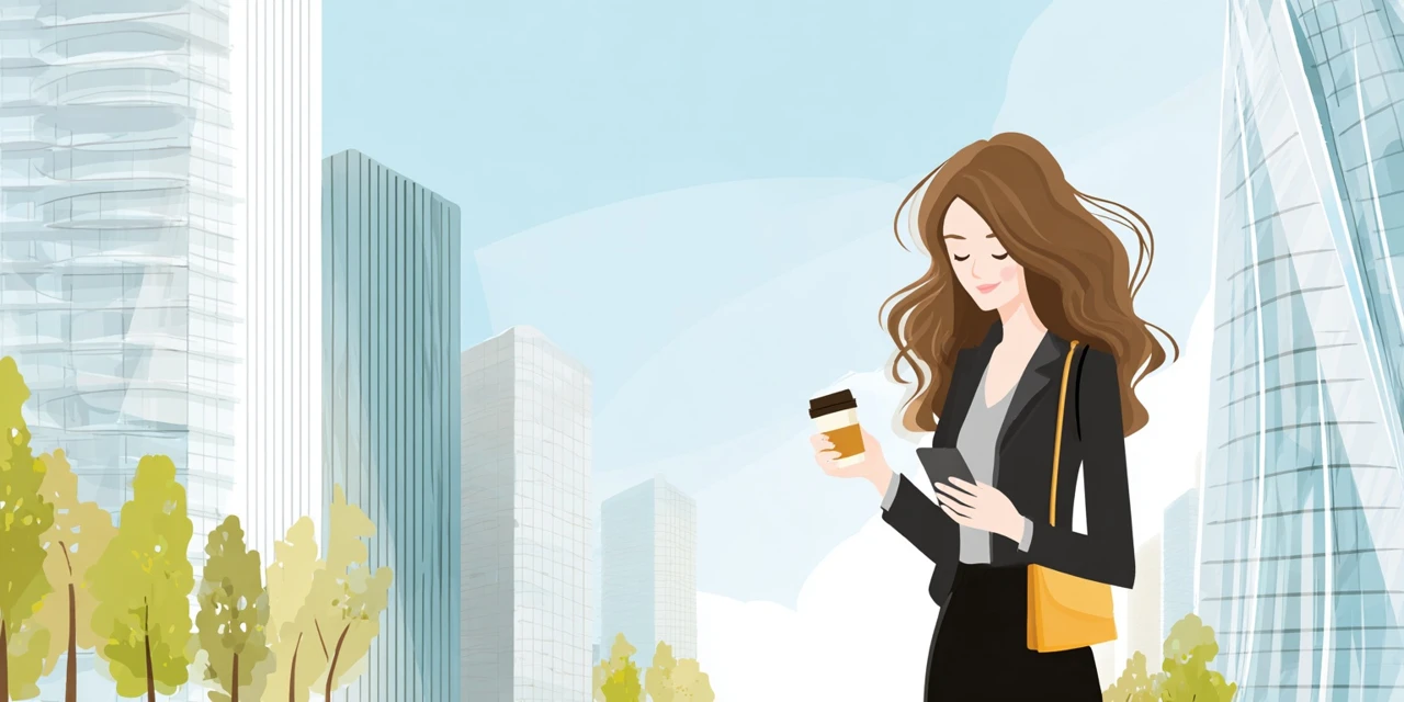 温泉の混雑時間帯を避ける女性
