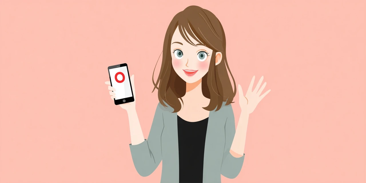 クラブオフ特典利用時の注意を確認する女性
