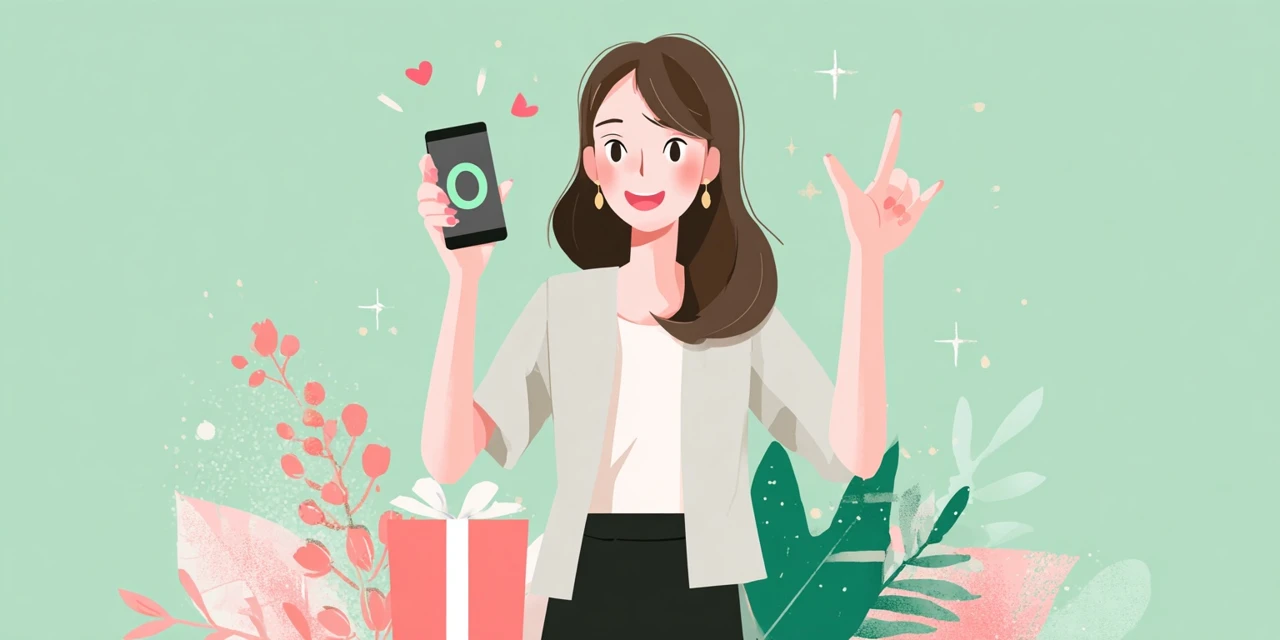 ラクウル5％クーポン活用を振り返る女性
