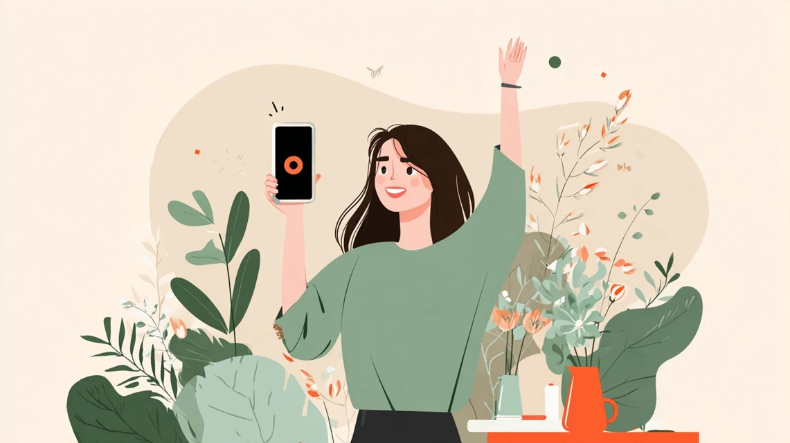 アバウトヴィンテージのデザインを確認する女性
