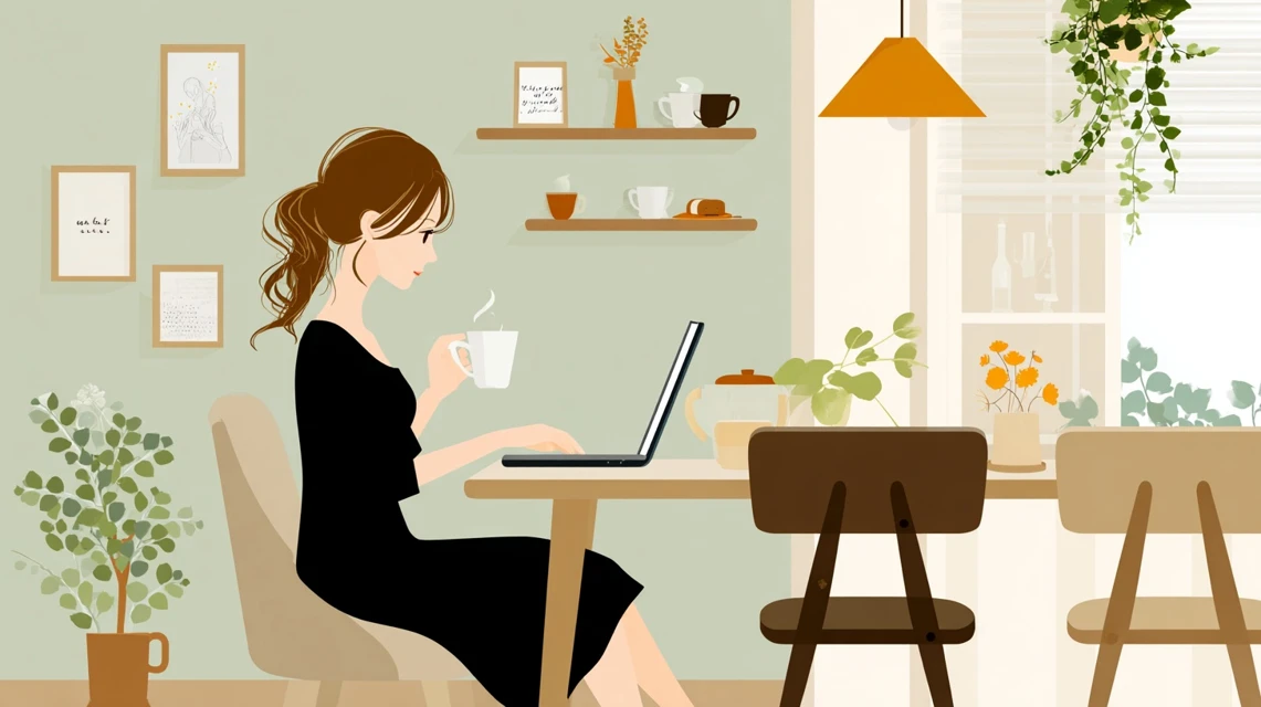 家族紹介の条件を確認する女性
