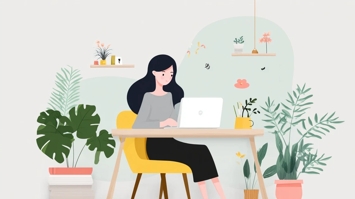 予約変更時のクーポン影響を確認する女性
