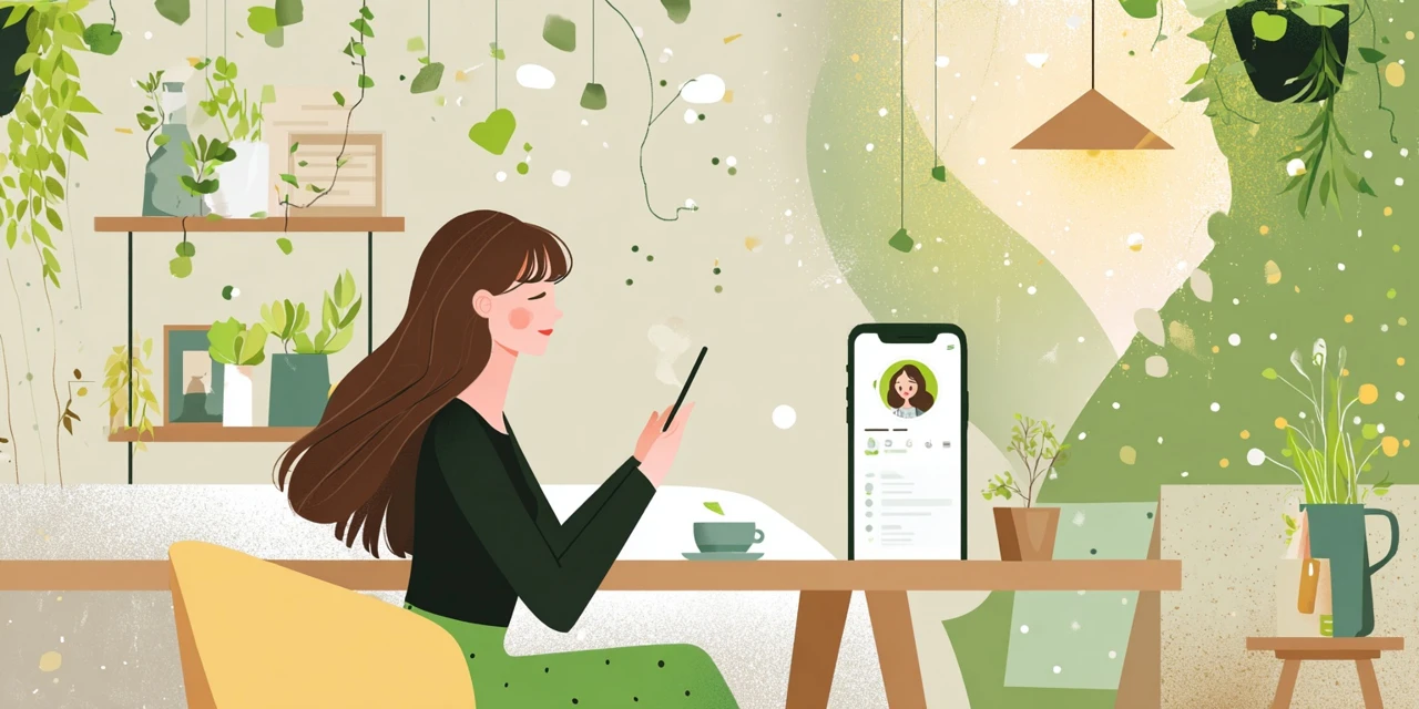 同伴者割引の内容を確認する女性