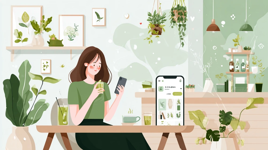 温泉食事処の予算を考える女性
