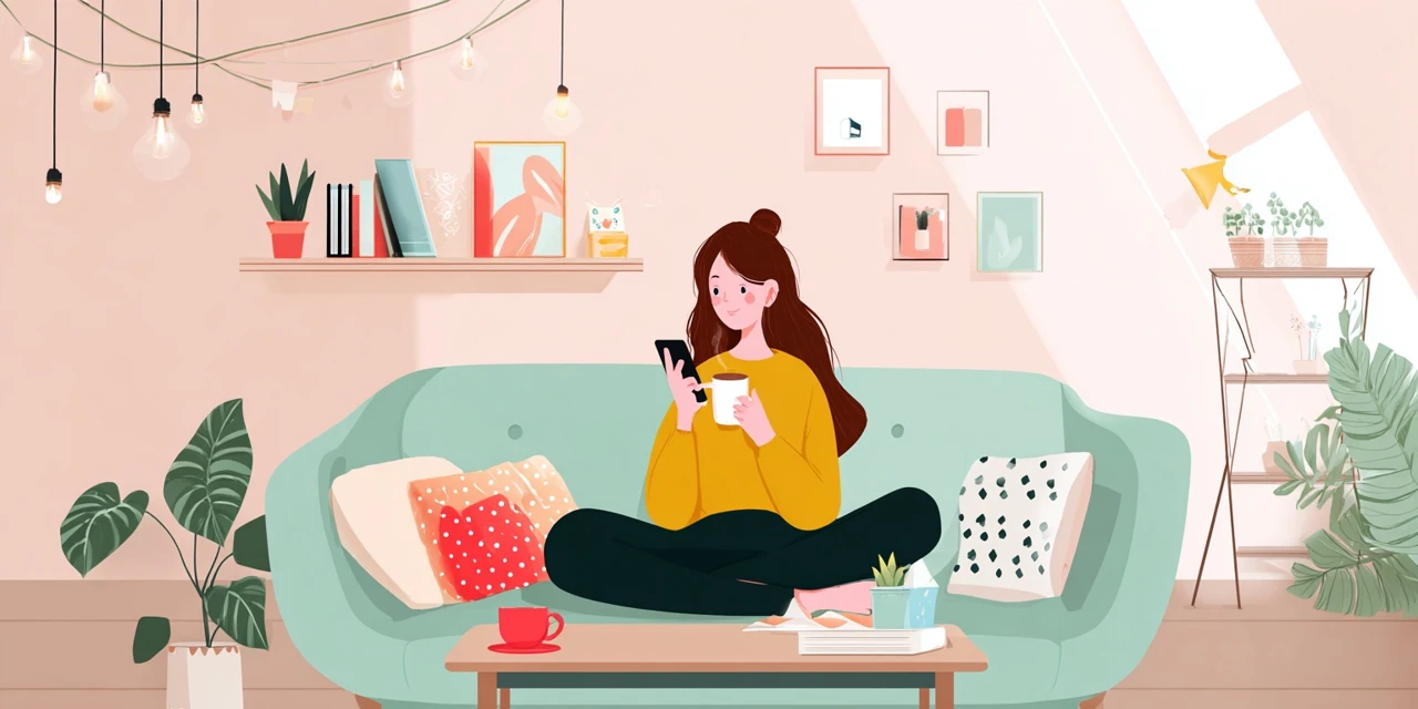 公式サイトで最新の営業情報やクーポンを確認する日本人
