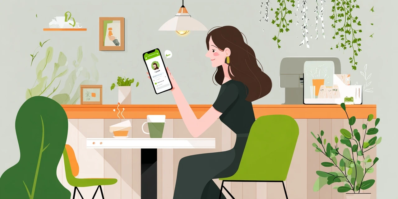 いいふろ会員の誕生日クーポンを受け取る女性
