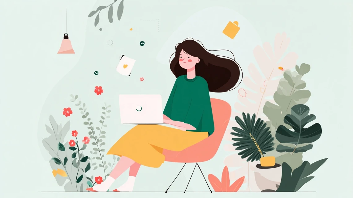 ピンクエイジ,クーポンと価格相場を見る女性
