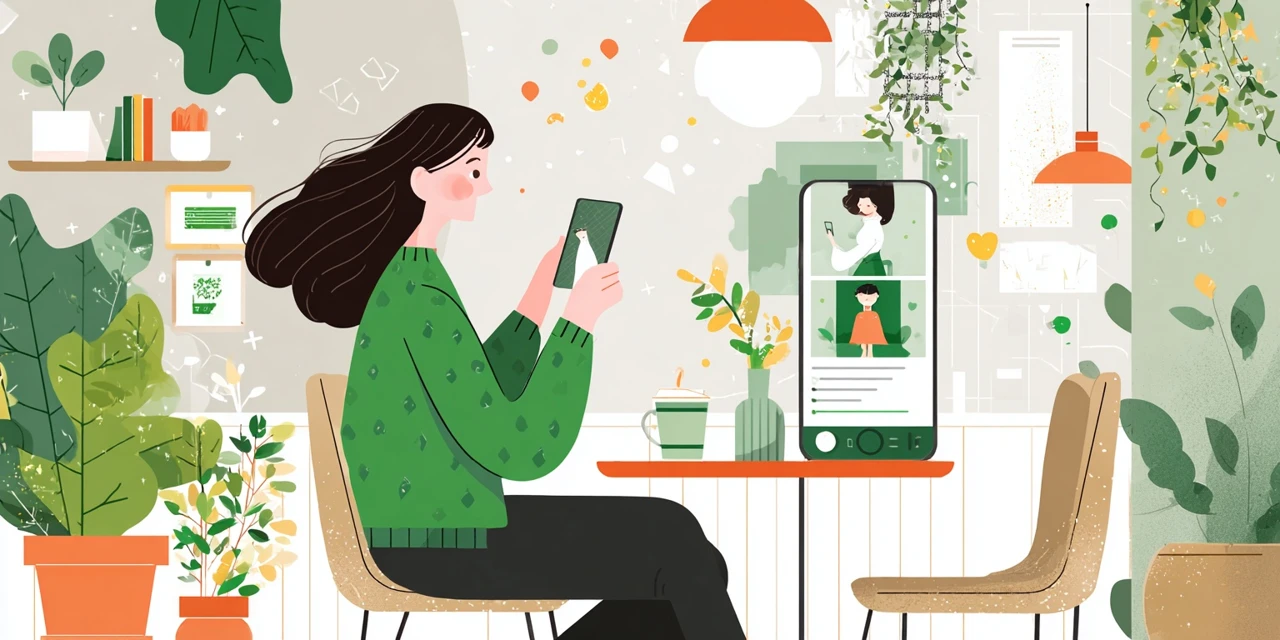 ザビッグのアプリでクーポン位置を探す日本人
