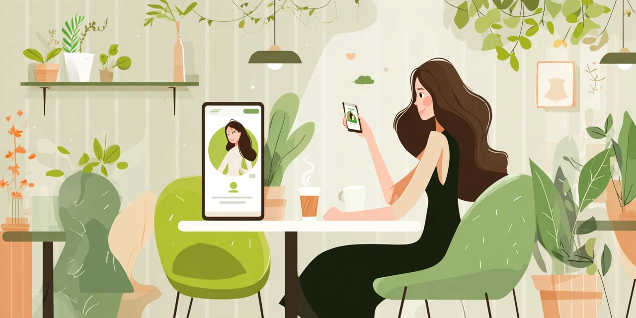 八番ラーメン公式アプリでクーポンを使う女性
