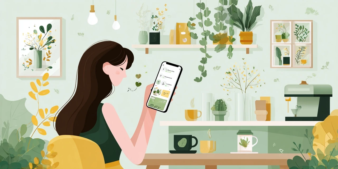 タワレコ500円と1000円クーポンを比較する女性
