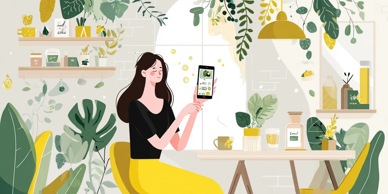 銀のさらクーポン最新情報を確認する女性
