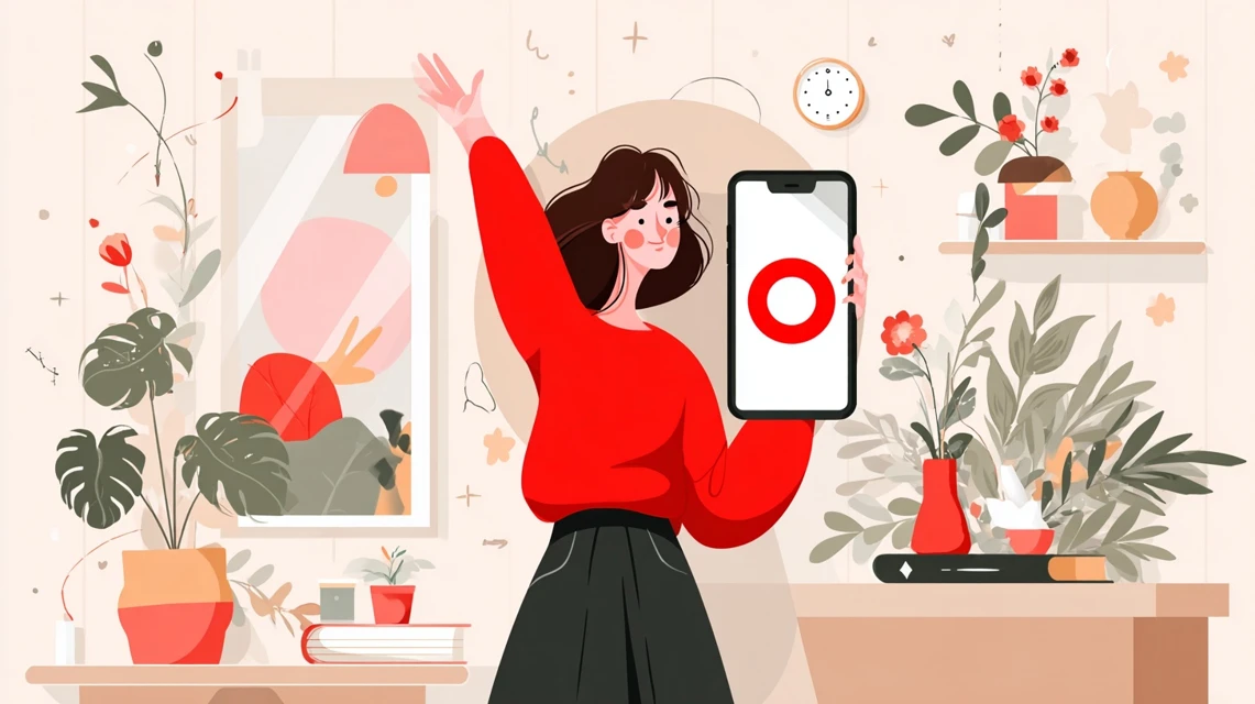 クーポン未着の原因を確認する女性
