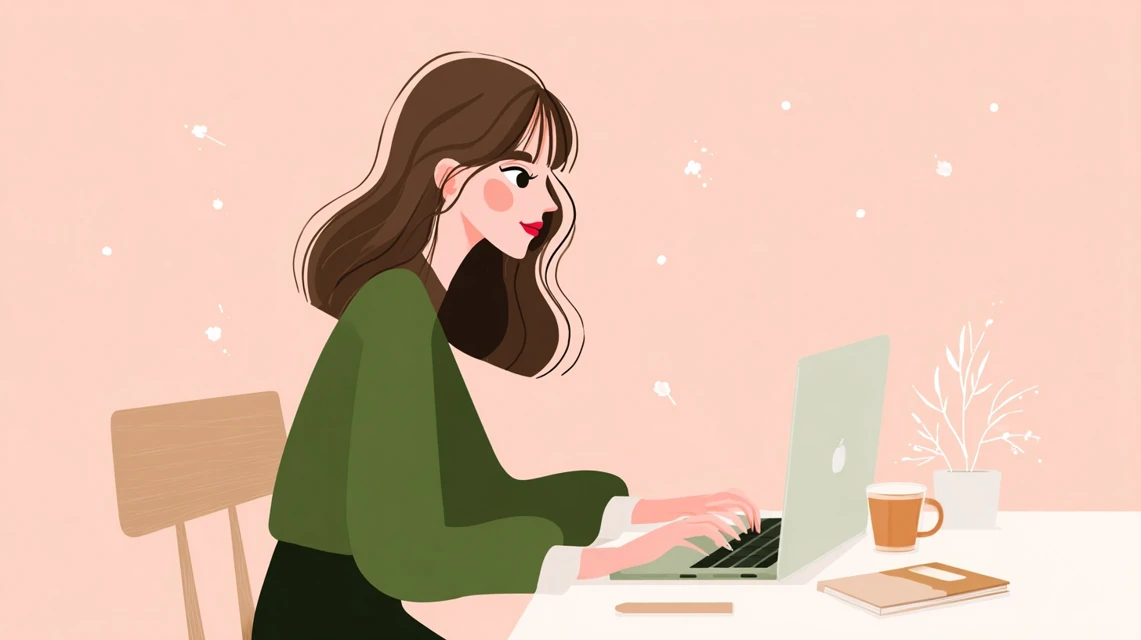 モテコの媒体内容を確認する日本人
