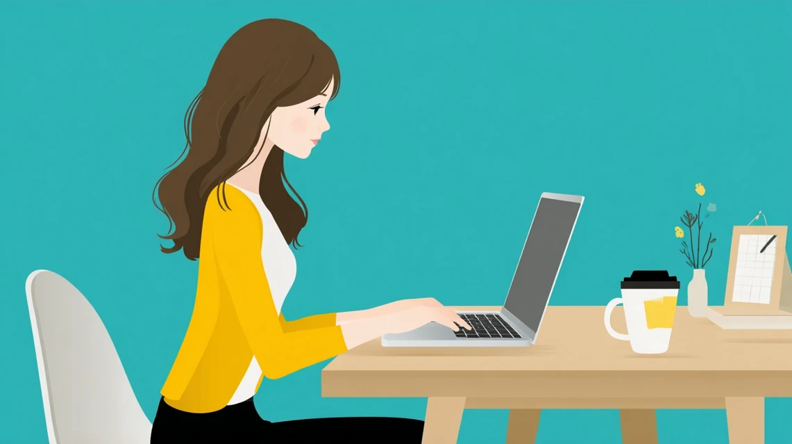 誕生日特典の登録時期を確認する女性
