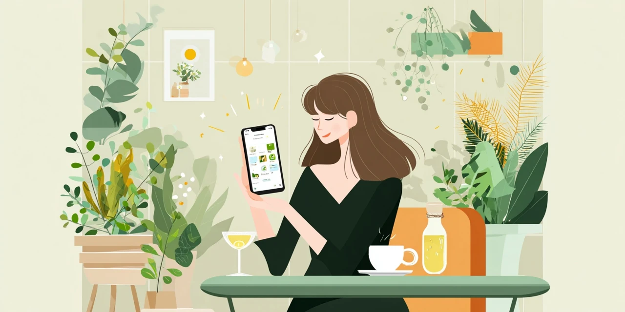 公式Xのドリンククーポン番号活用女性
