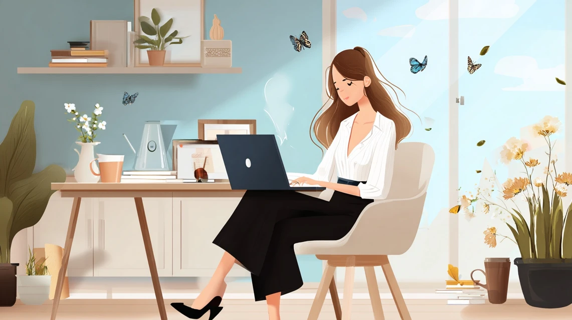 自分宛ギフトカードの登録手順を確認する女性
