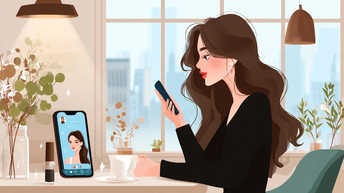 友達紹介クーポンを確認する日本人
