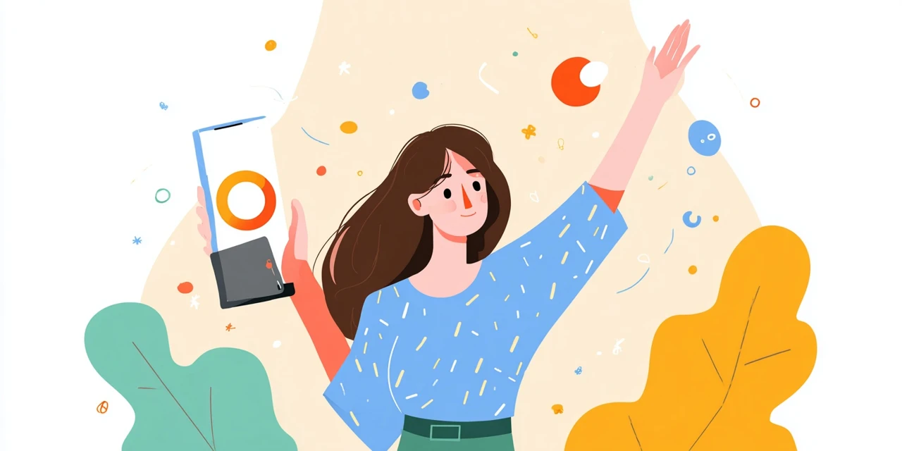 グリーンビーンズ4回目以降特典を調べる女性
