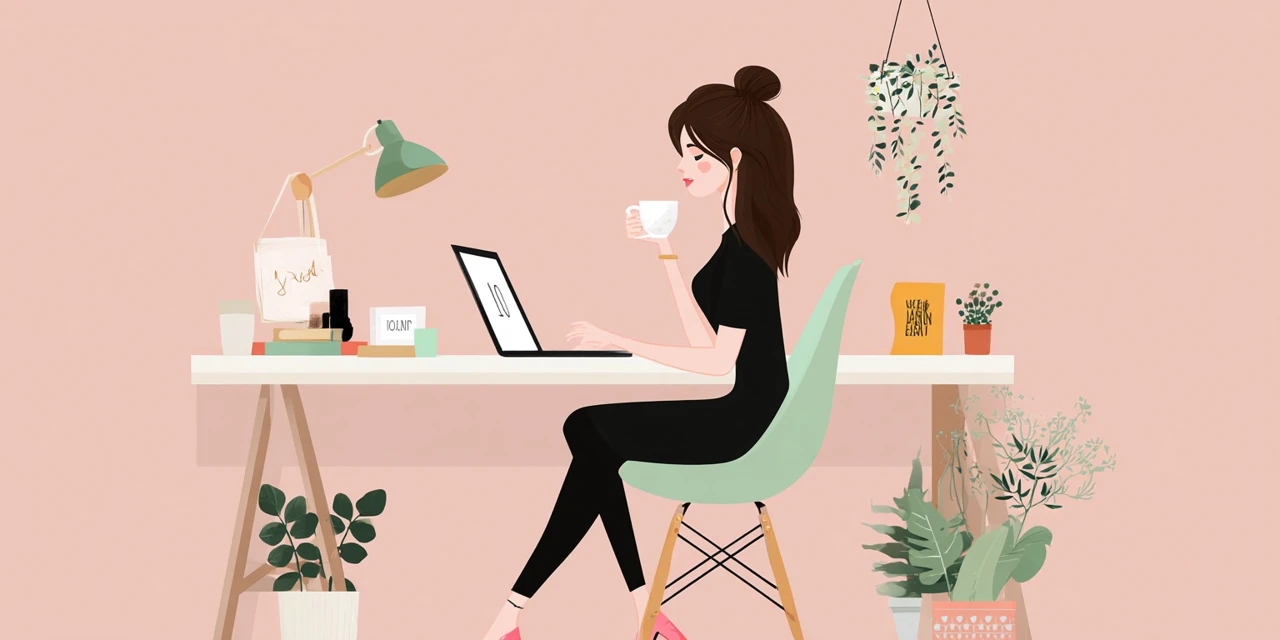 通信設定を見直してエラー防止する女性
