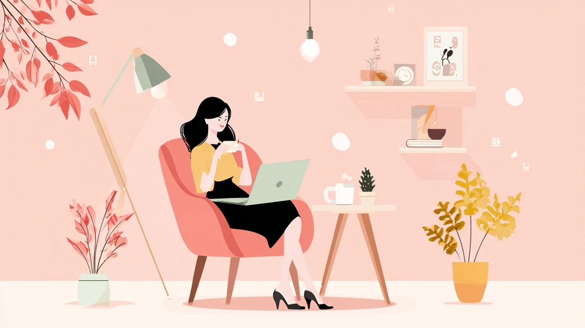 ニラックスブッフェ料理を楽しむ女性
