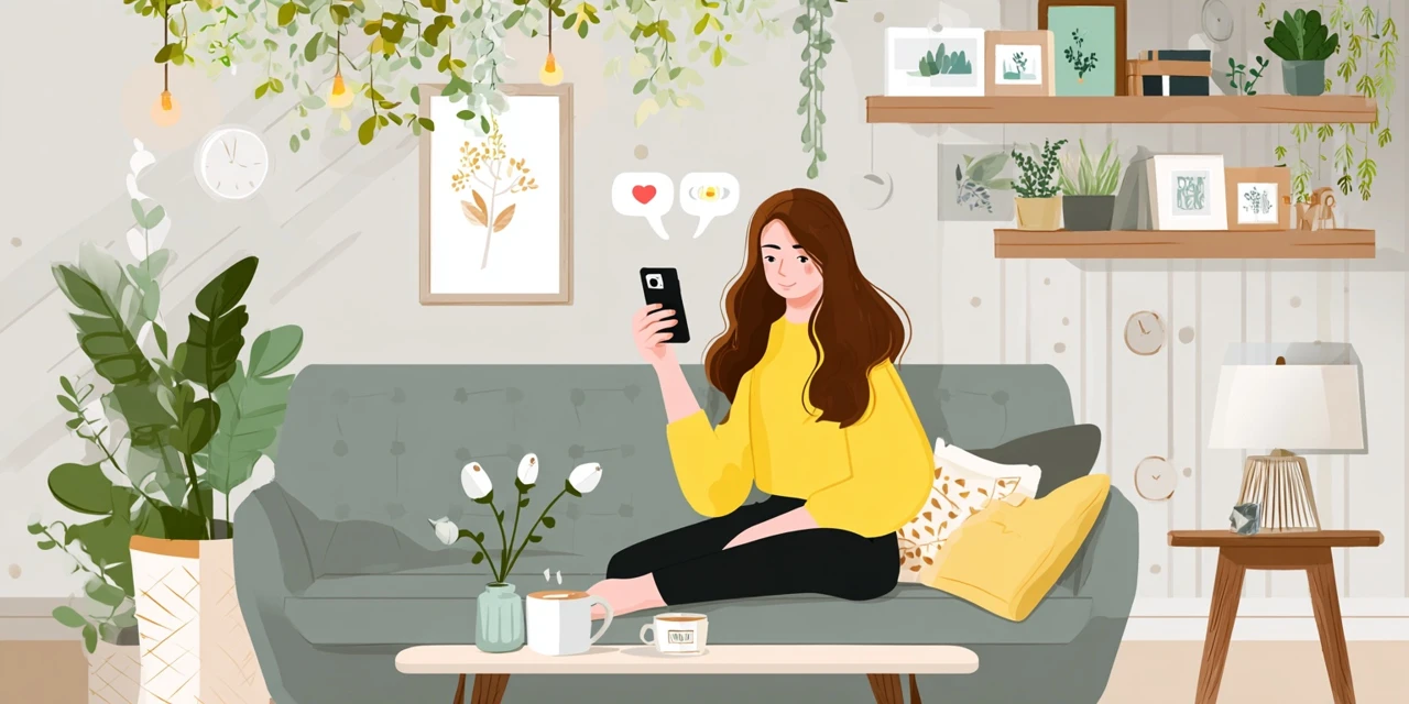 Amazonとsteamの価格差を見比べる女性
