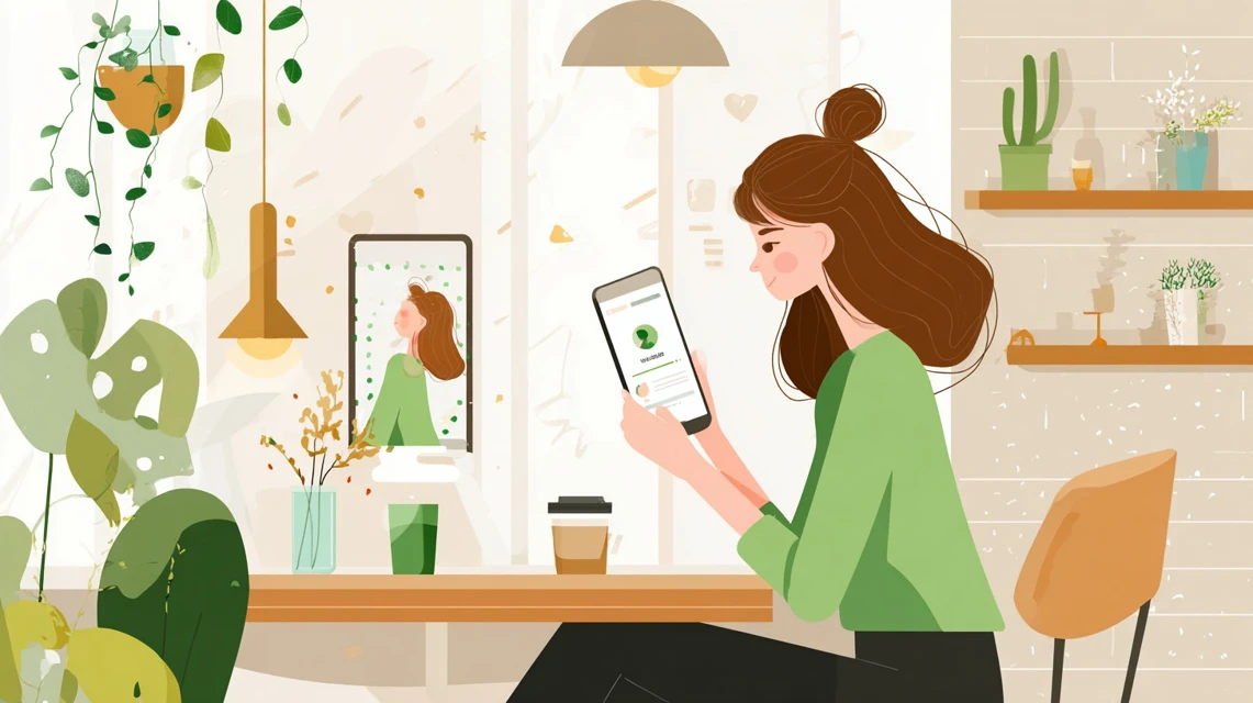 岡崎アウトレット,電車,クーポン併用を考える女性
