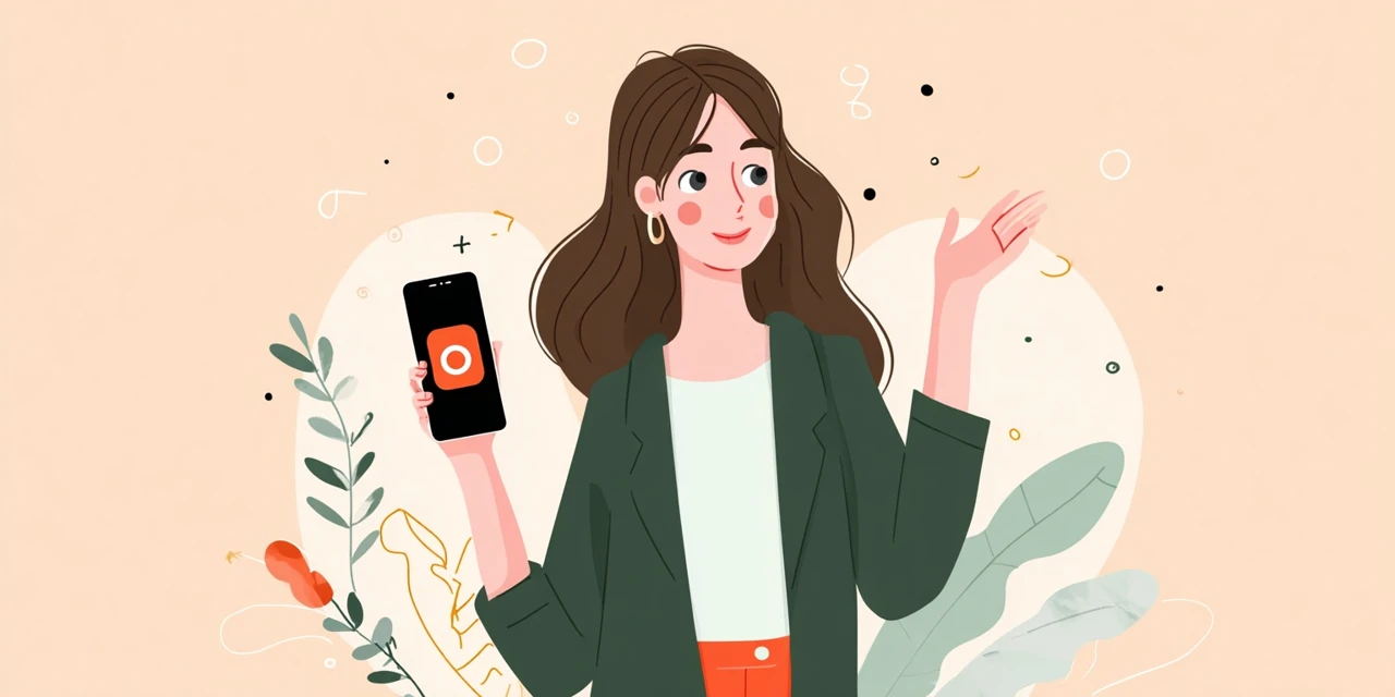 LINEクーポンでランチセットを注文する日本人
