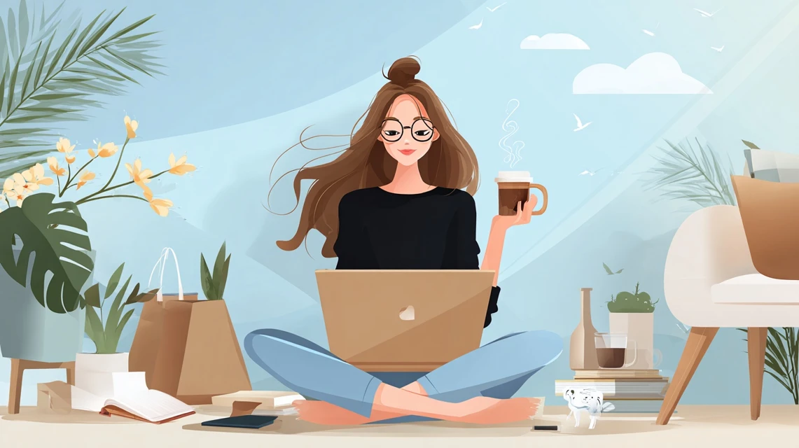 学割の申し込み手順を確認する女性
