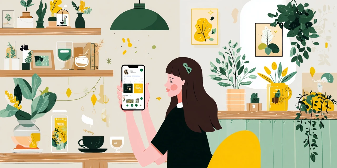 公式サイトで三木谷特典ページを探す女性
