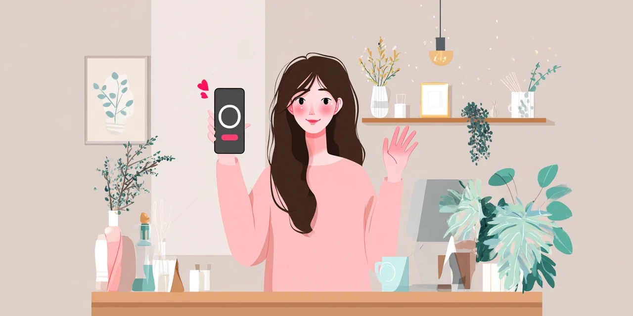 グリーンビーンズ2回目クーポン未着を確認する女性
