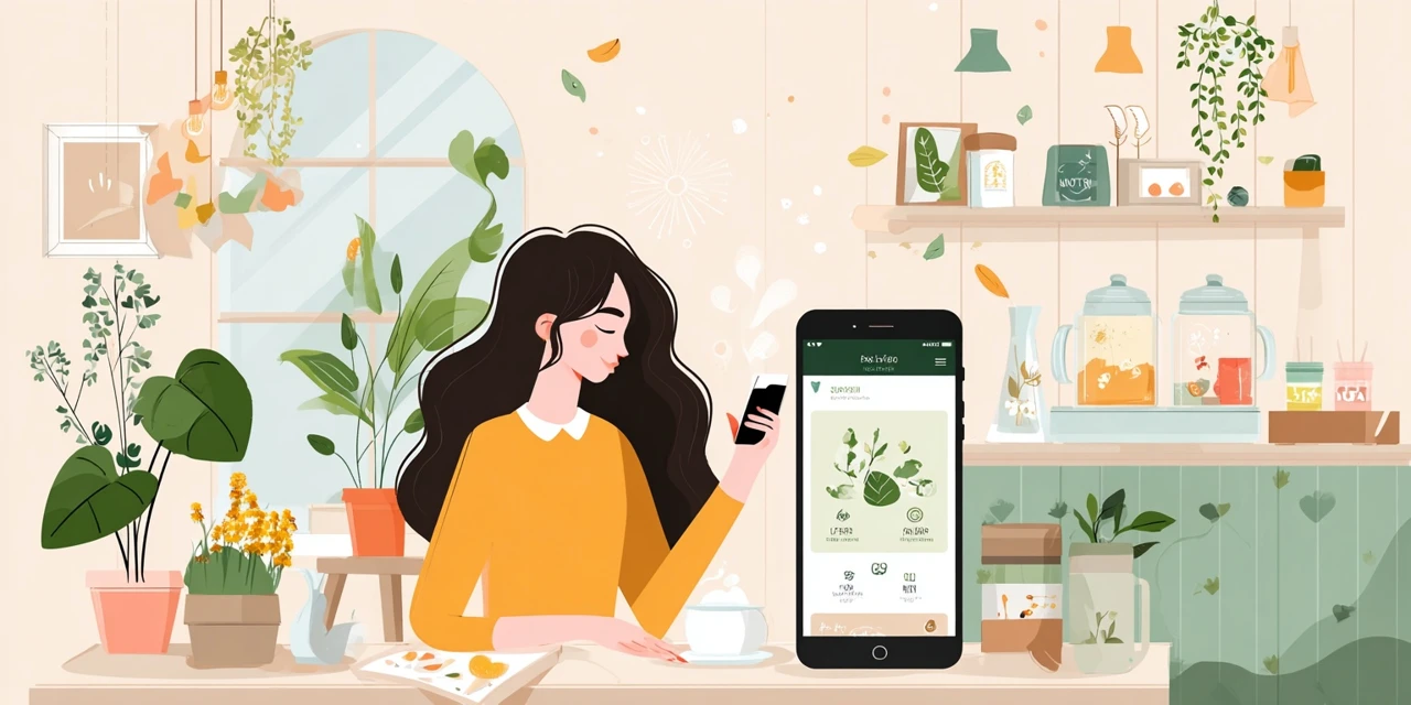 ベネフィット会員向けトンデミ優待内容を見る女性
