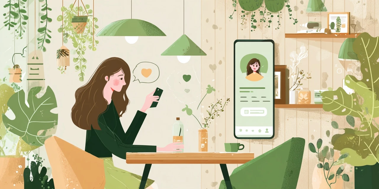 浜木綿ランチの時間帯を工夫してゆったり過ごす女性
