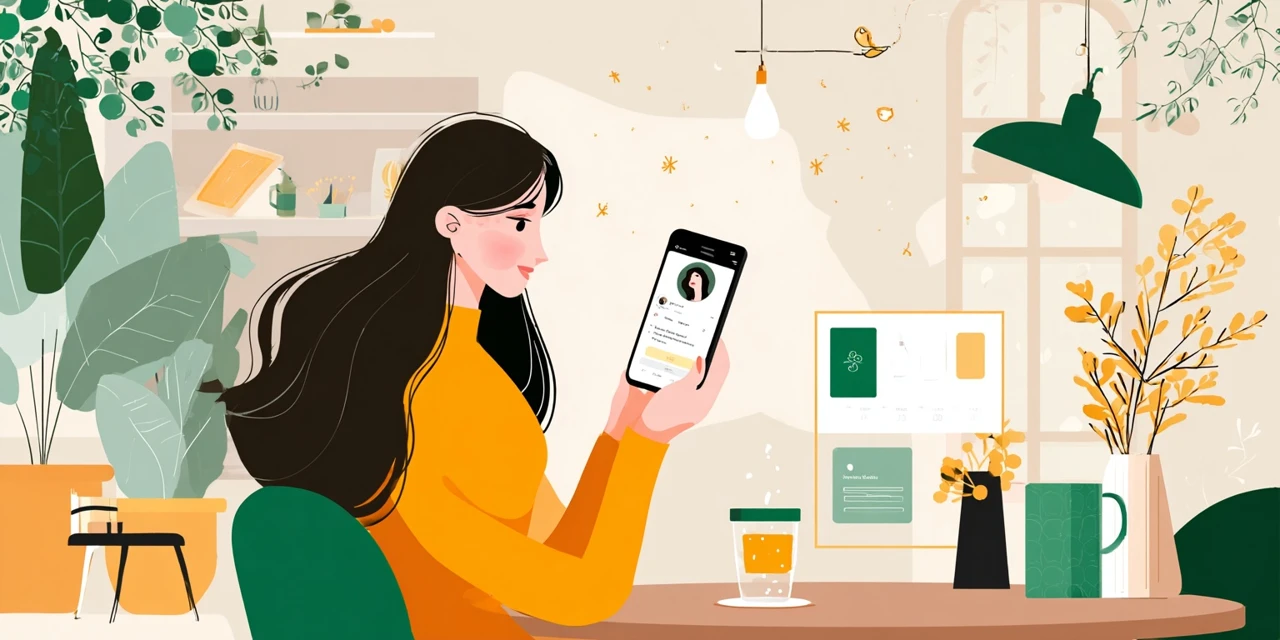 楽天ビューティー2000円クーポンを使う女性
