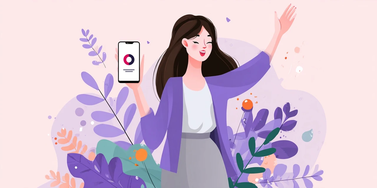 ソウェルクラブ会員クーポンの使い方を見る女性
