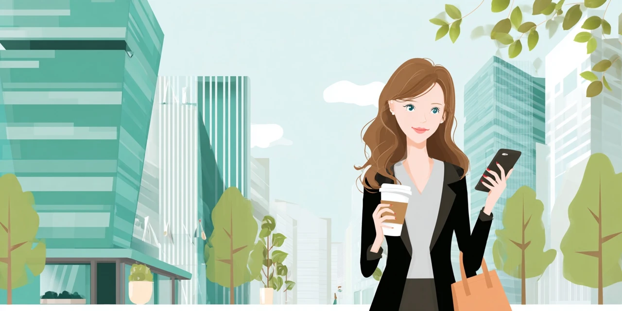 配送遅延からお詫びクーポン発行までの流れを見る女性
