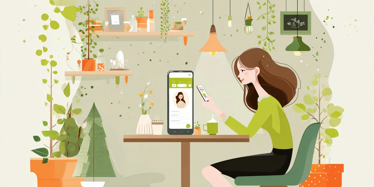 buyma新規登録クーポン内容を確認する女性
