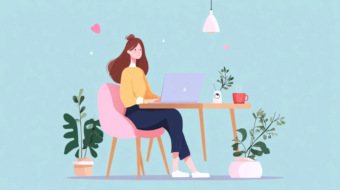 支払い方法と割引条件を確認する女性
