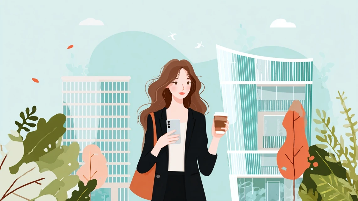 学生向けカシヤマ学割条件を確認する女性
