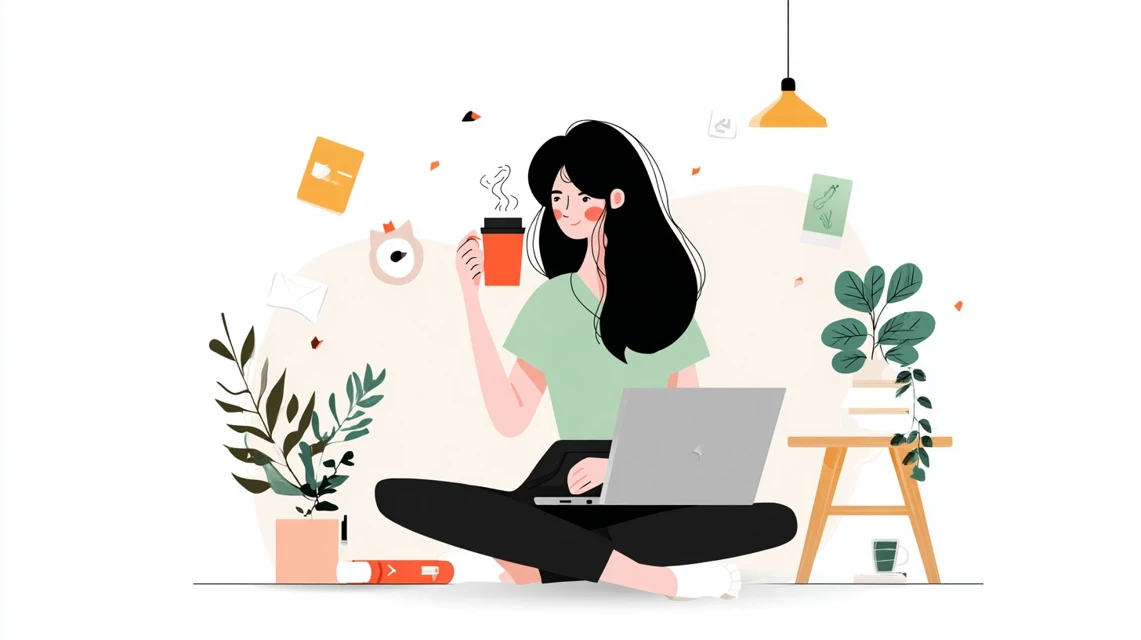 アバウトヴィンテージ割引時期を確認する女性
