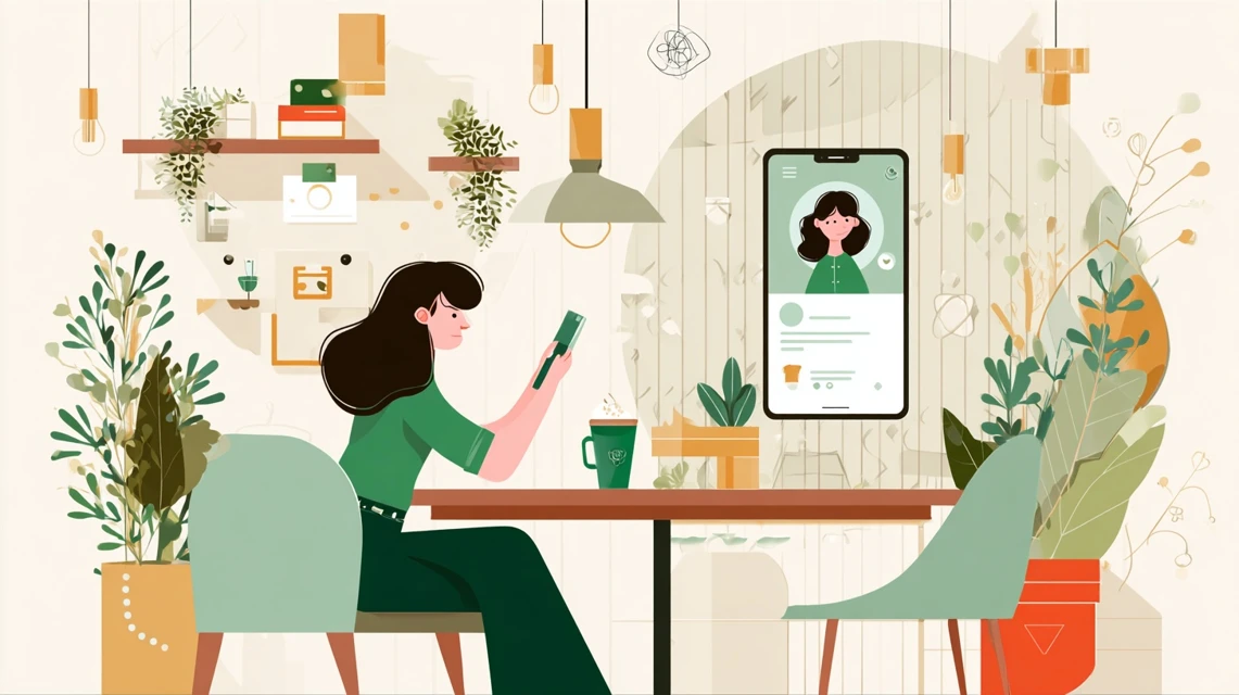 レディース学割スーツを確認する女性
