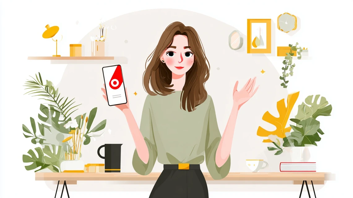 支払い方法と割引条件を確認する女性
