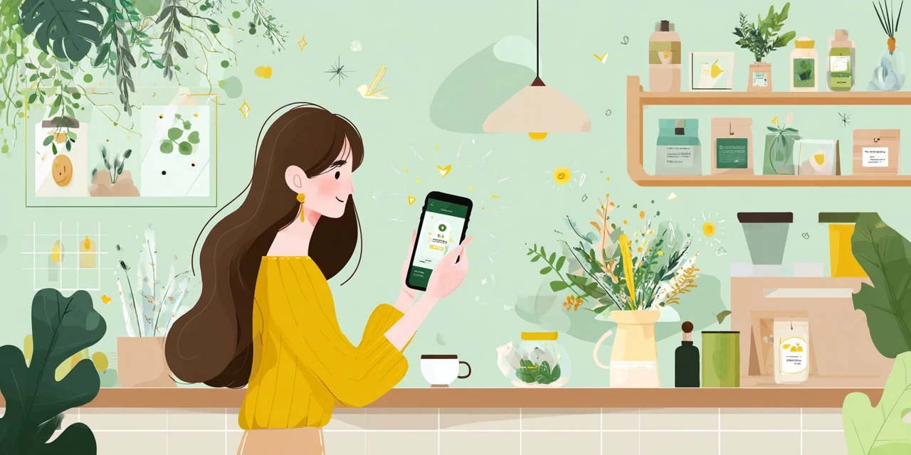 ゼビオの500円クーポンを調べる女性
