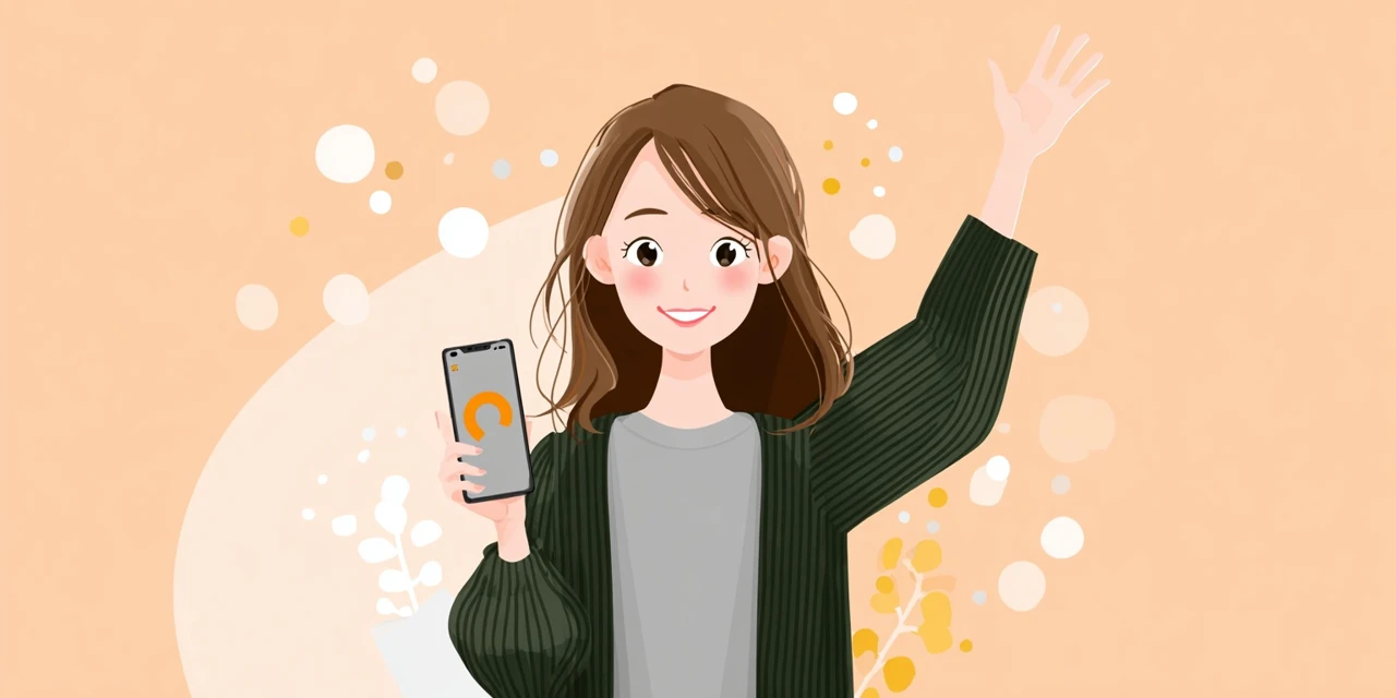 小諸のいちご狩り農園情報を確認する女性